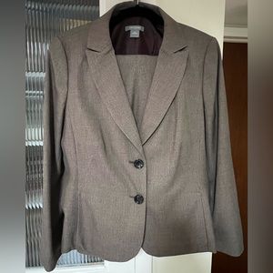 Ann Taylor Brown Tweed Women’s Suit - Jacket size 16 and Trousers are size 14